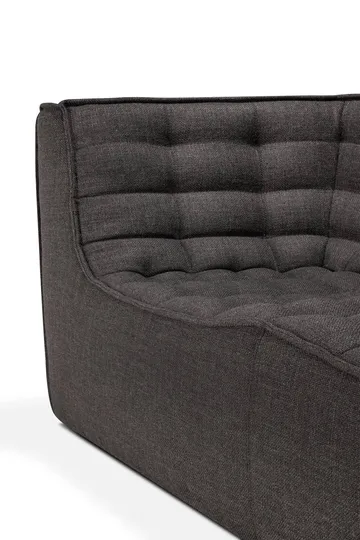 N701 sofa 2-seater - Dark grey, with armrests - Ethnicraft