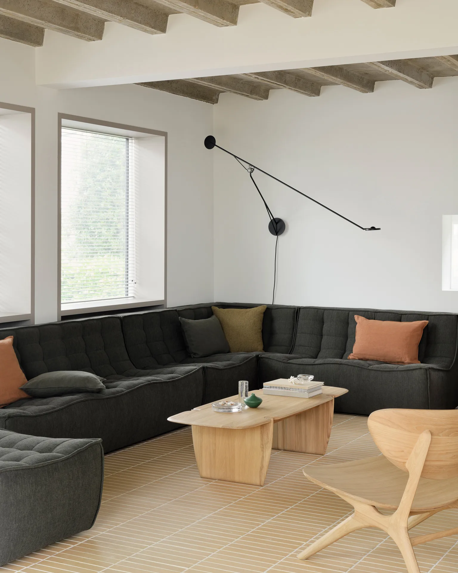 N701 sofa 2-seater, Moss Eco fabric Ethnicraft