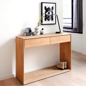 Nordic console table - Lacquered oak two drawers 160x40 cm - Ethnicraft