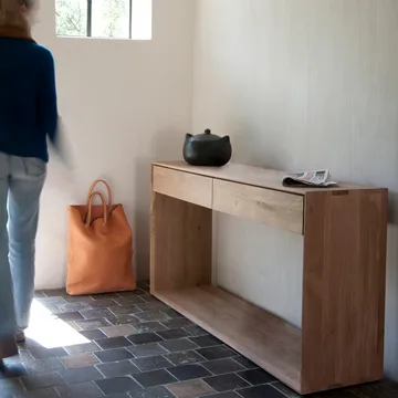 Nordic console table - Lacquered oak two drawers 160x40 cm - Ethnicraft