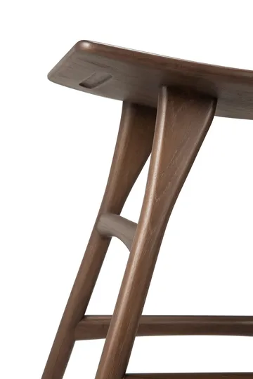 Osso stool 48x50 cm - Lacquered teak brown - Ethnicraft
