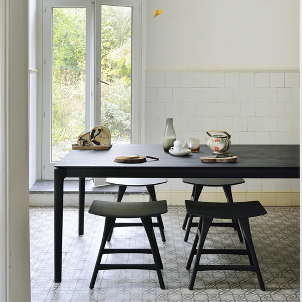 Osso stool 48x50 cm, Oak black Ethnicraft