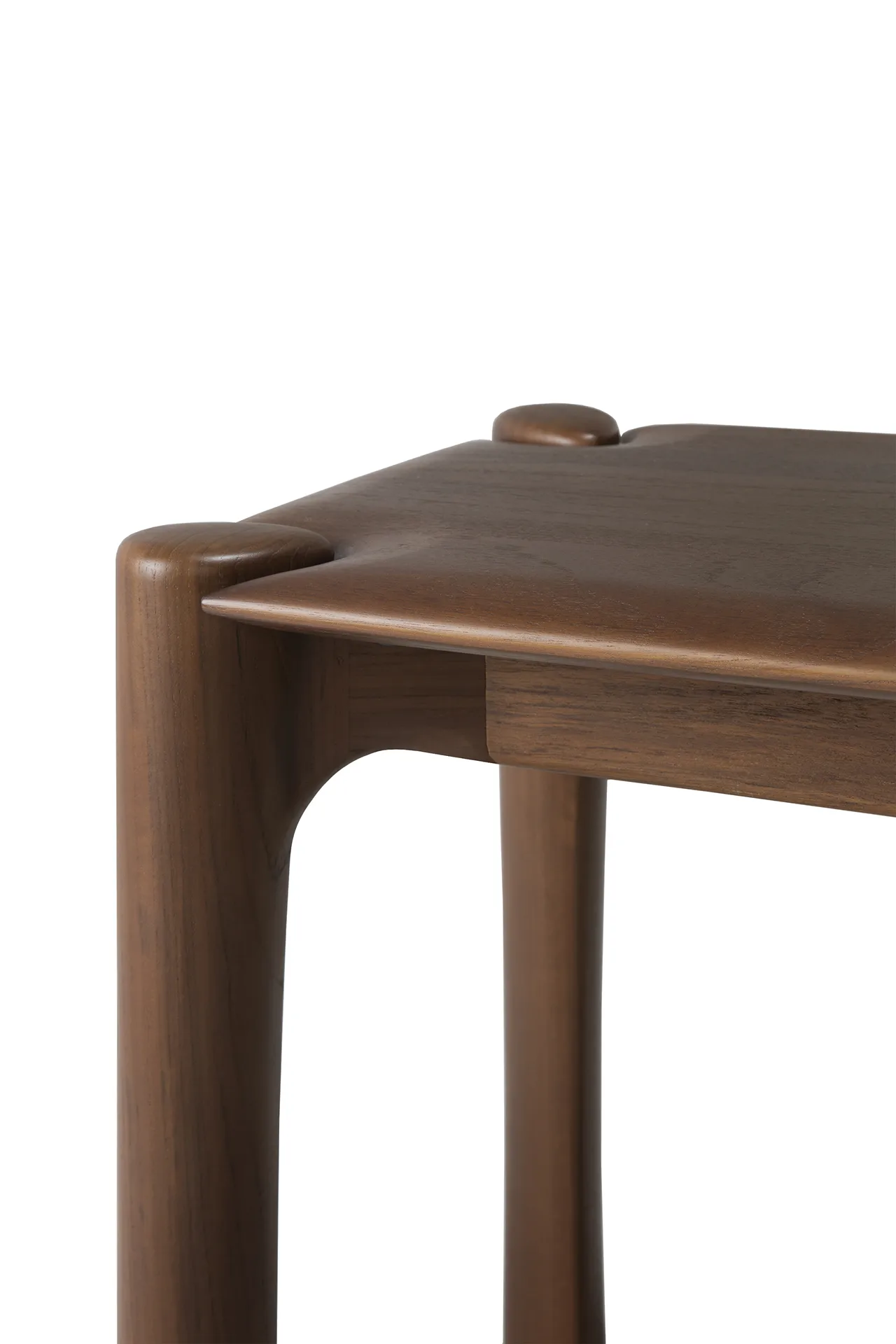 PI bench 126x35 cm, Lacquered teak brown Ethnicraft