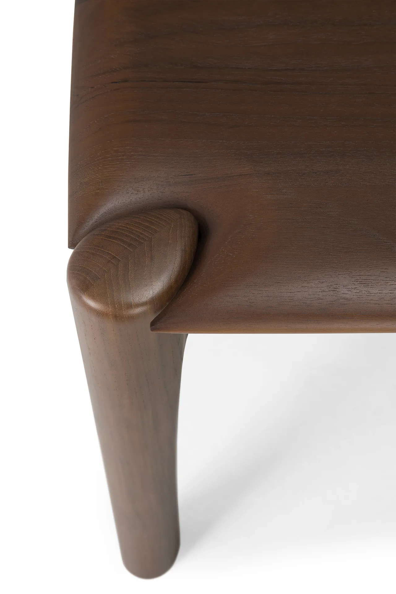 PI bench 126x35 cm, Lacquered teak brown Ethnicraft