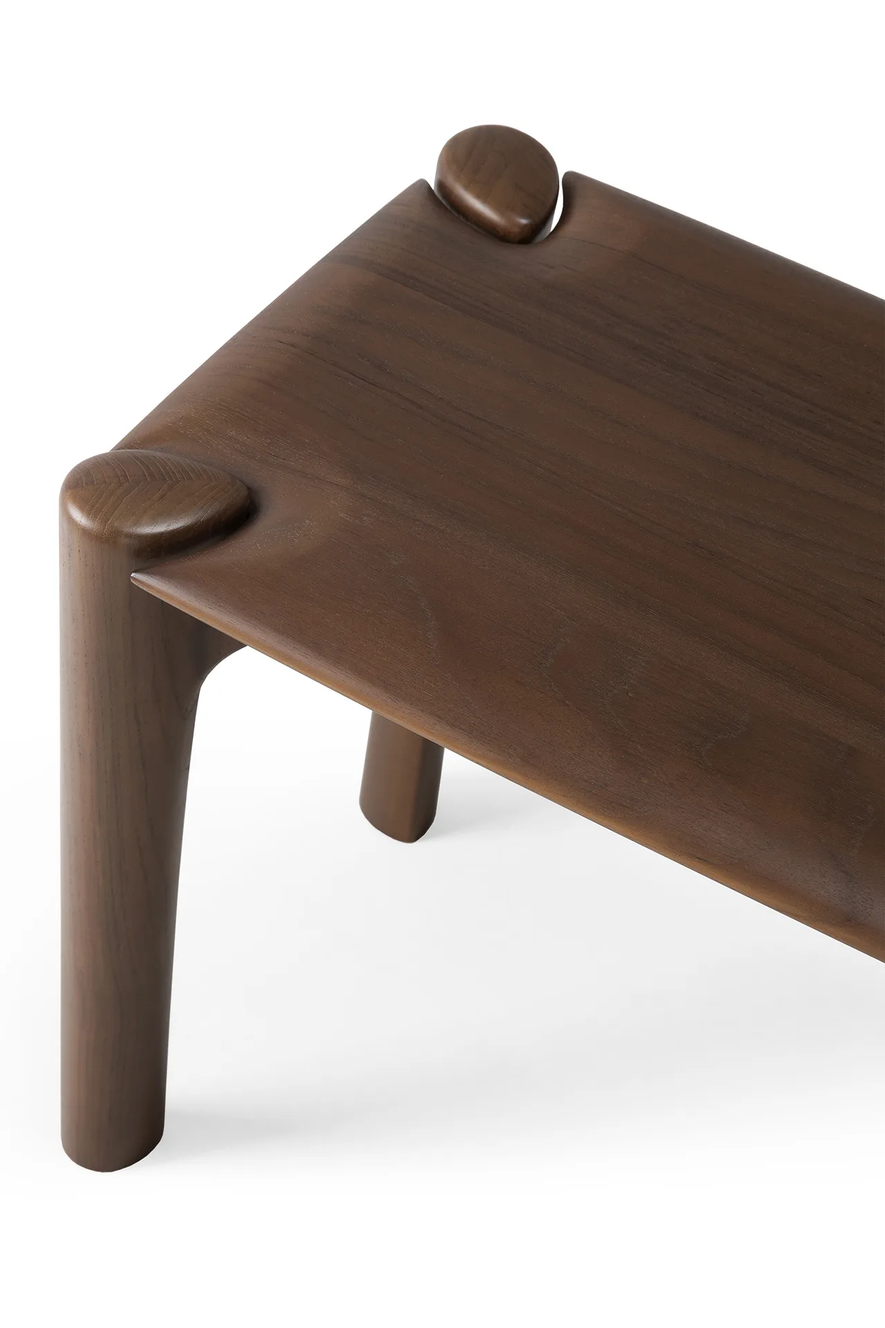 PI bench 146x35 cm, Lacquered teak brown Ethnicraft