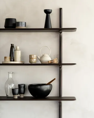 PI wall shelf - Lacquered mahogany-3 shelves-dark brown - Ethnicraft