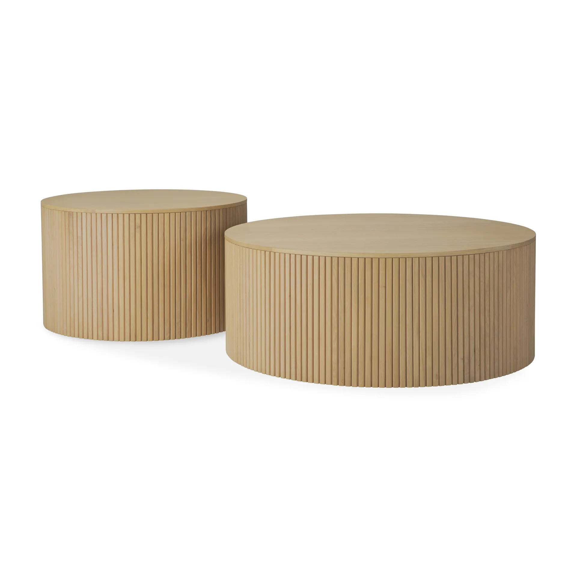 Roller Max round coffee table, Oak, Ø80 cm Ethnicraft