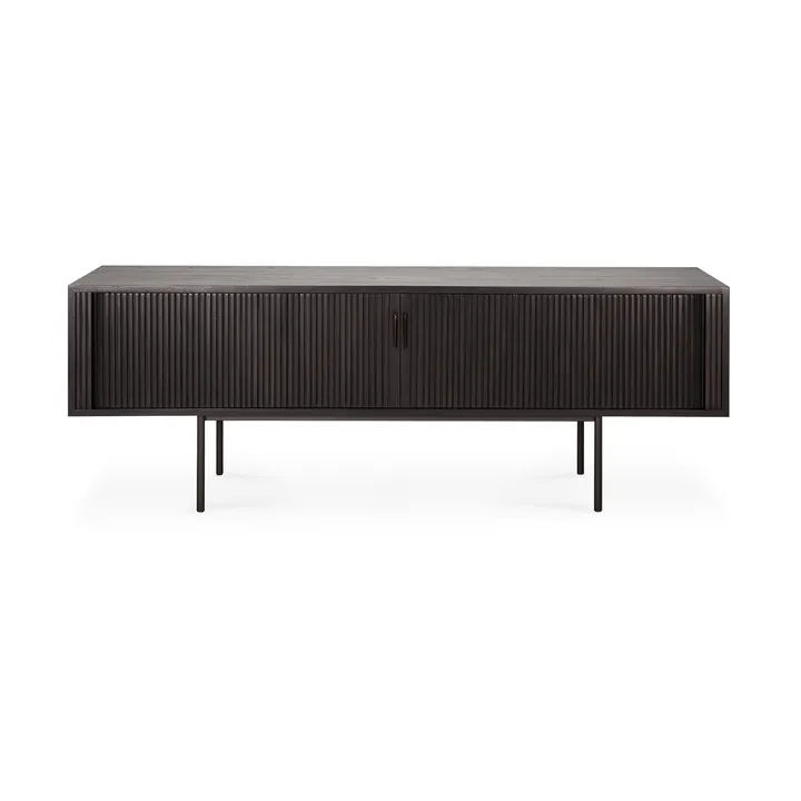 Roller Max TV unit - Lacquered teak-black-2 doors - Ethnicraft