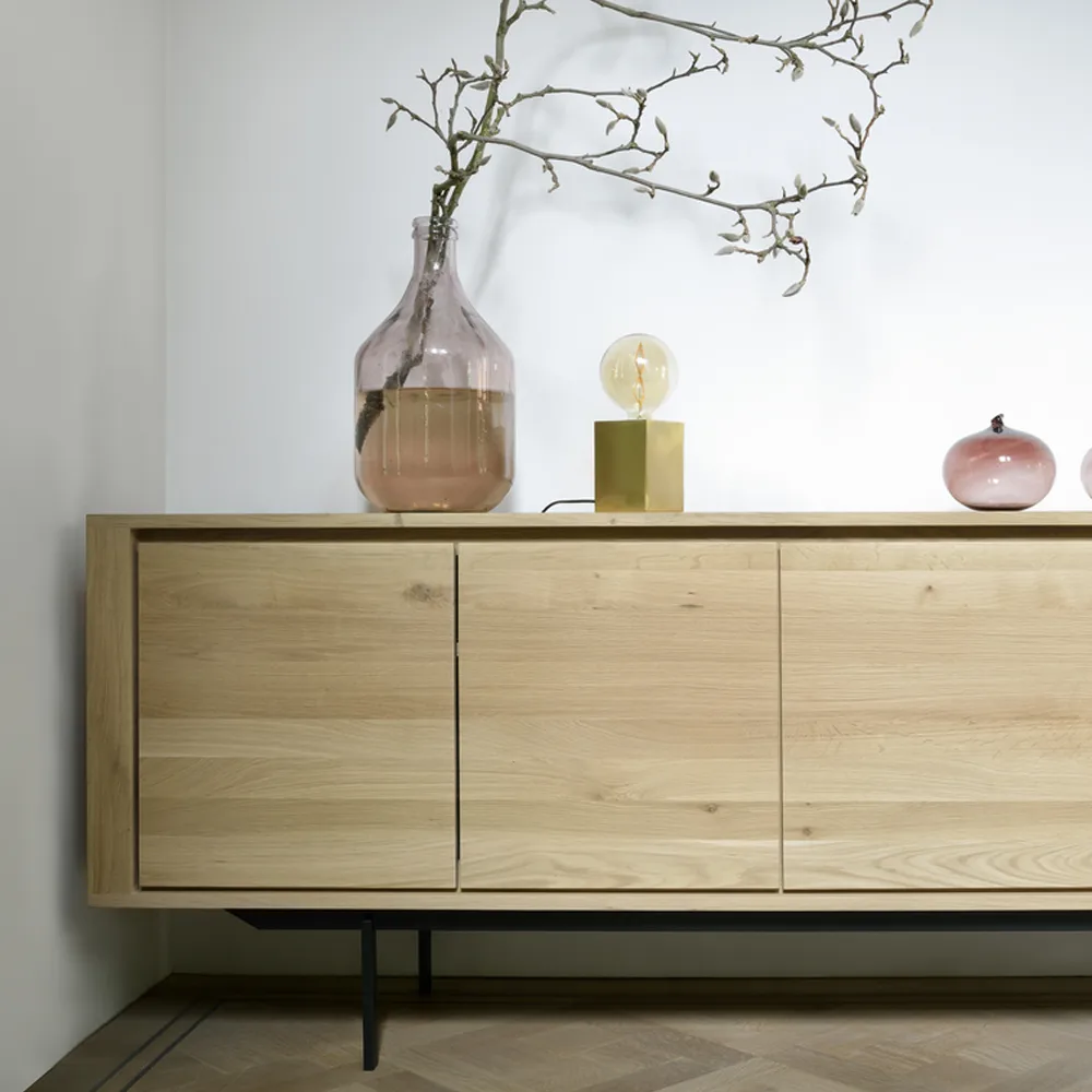 Shadow sideboard, Oak-wax oil 3 doors 3 drawers Ethnicraft