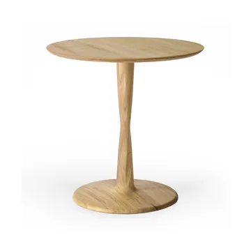 Torsion dining table - Lacquered oak, Ø70x69 cm - Ethnicraft