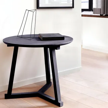 Tripod side table - Black oak small 56x46 cm - Ethnicraft