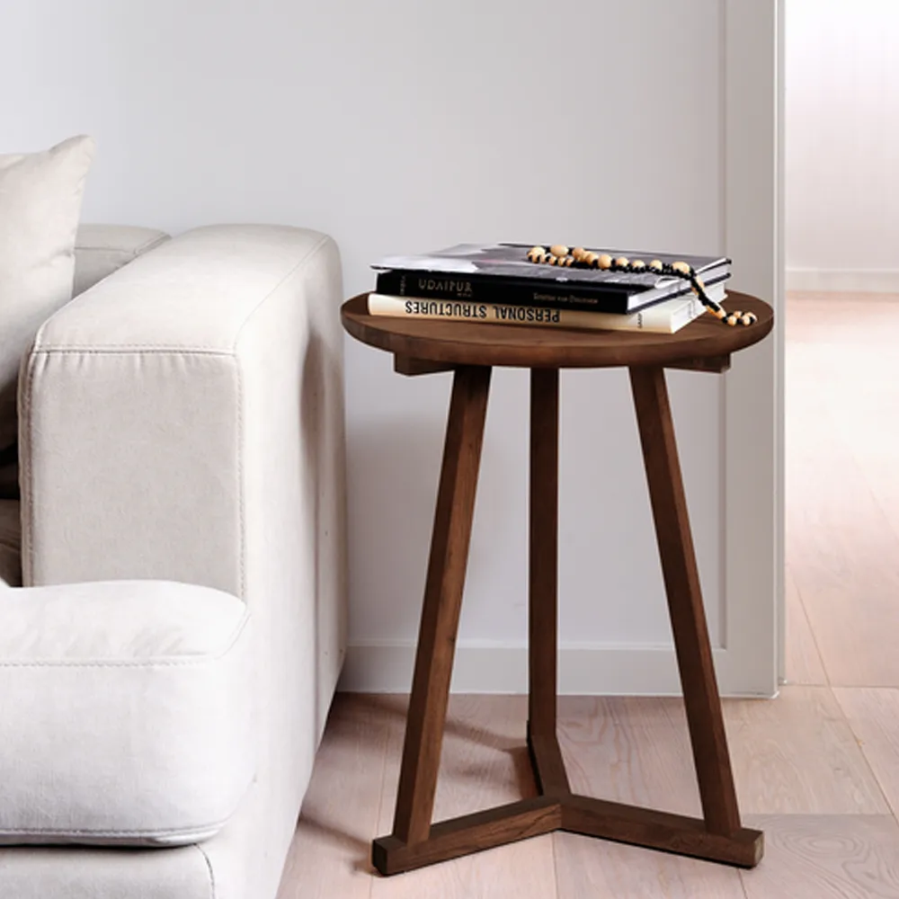 Tripod side table, Black oak small 56x46 cm Ethnicraft