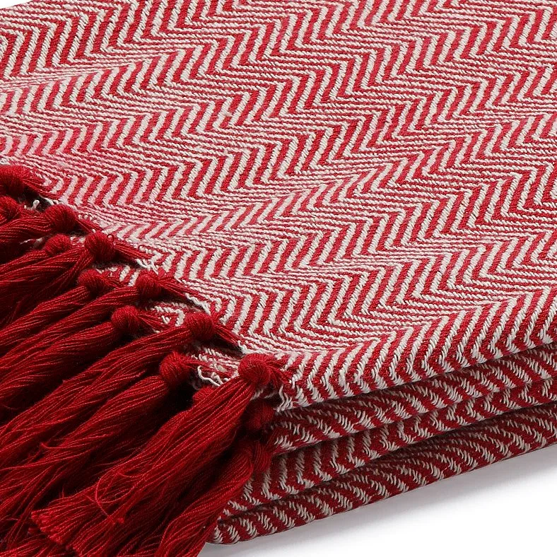 Fishbone throw, red Etol Design