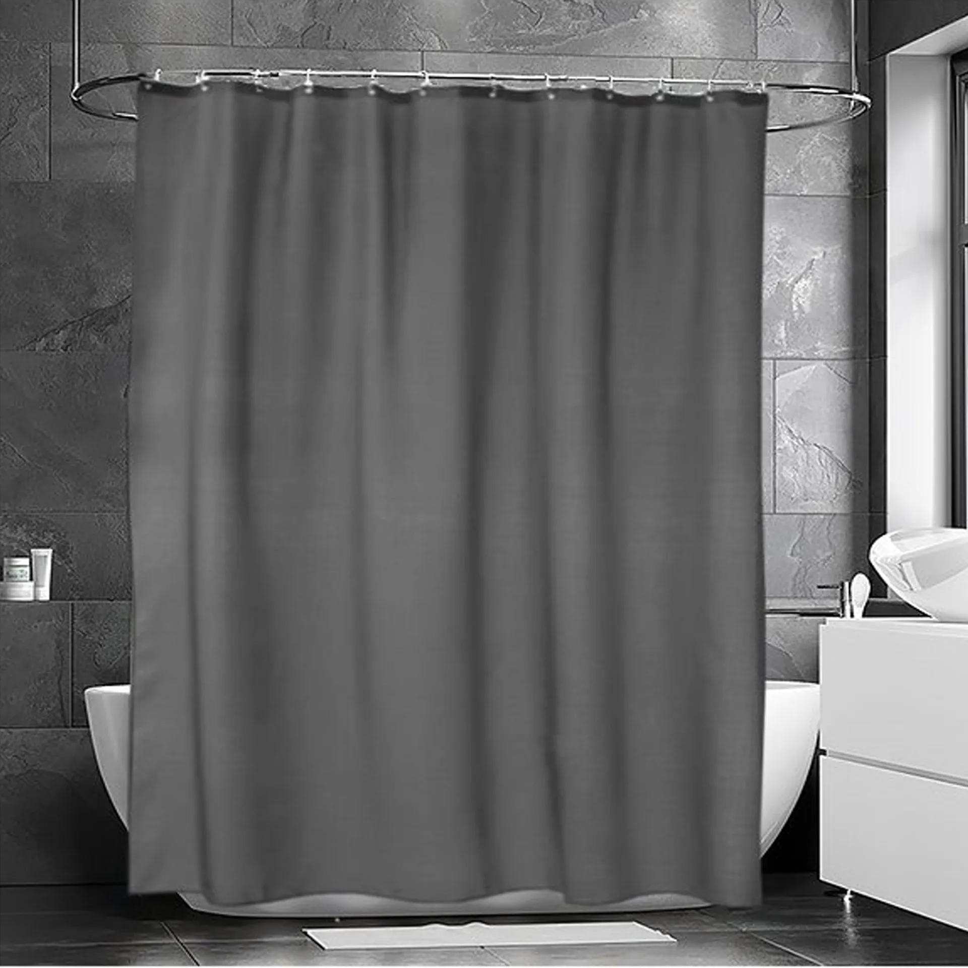 Match Shower curtain 200x240 cm, extra high (graphite) Etol Design