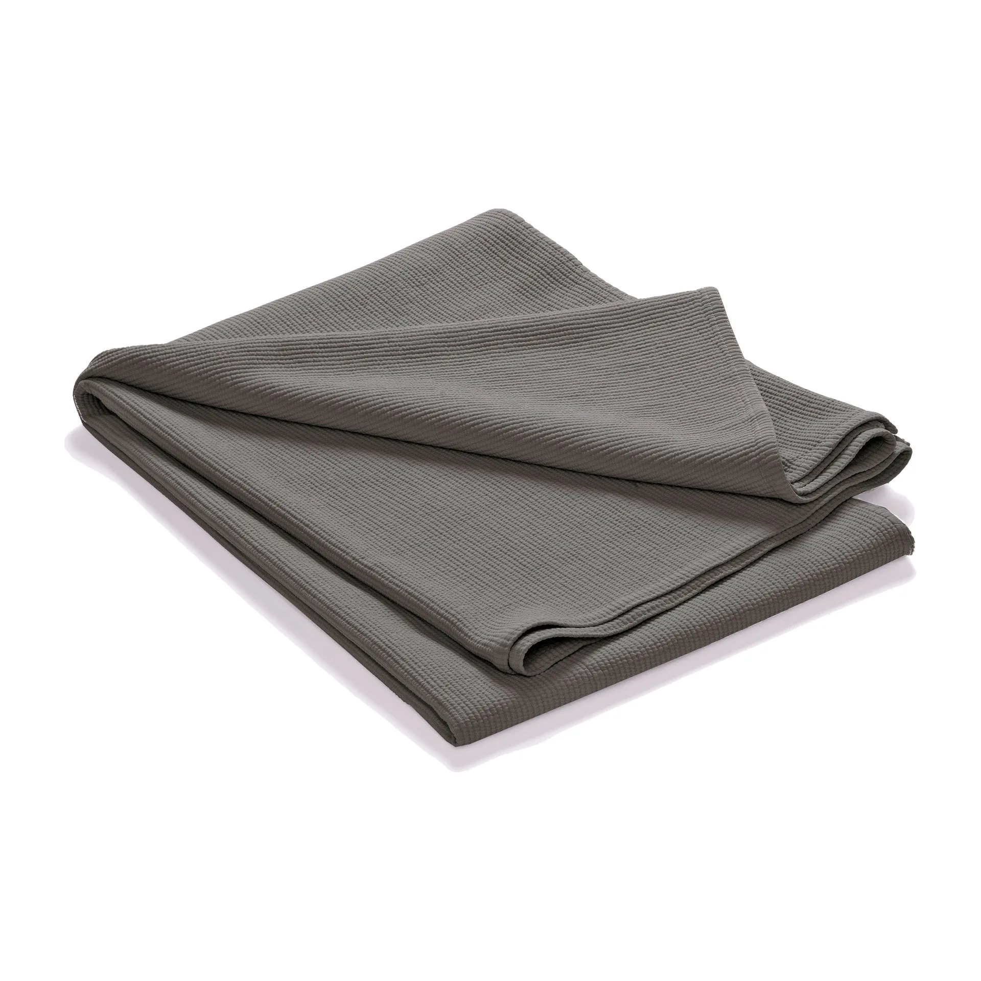 Stripe bedspread stonewashed cotton 260x260, Dark grey Etol Design