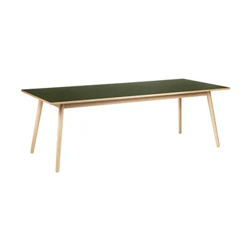 C35C dining table 95x220 cm - Olive linoleum-oak natural water-based lacquer - FDB Møbler