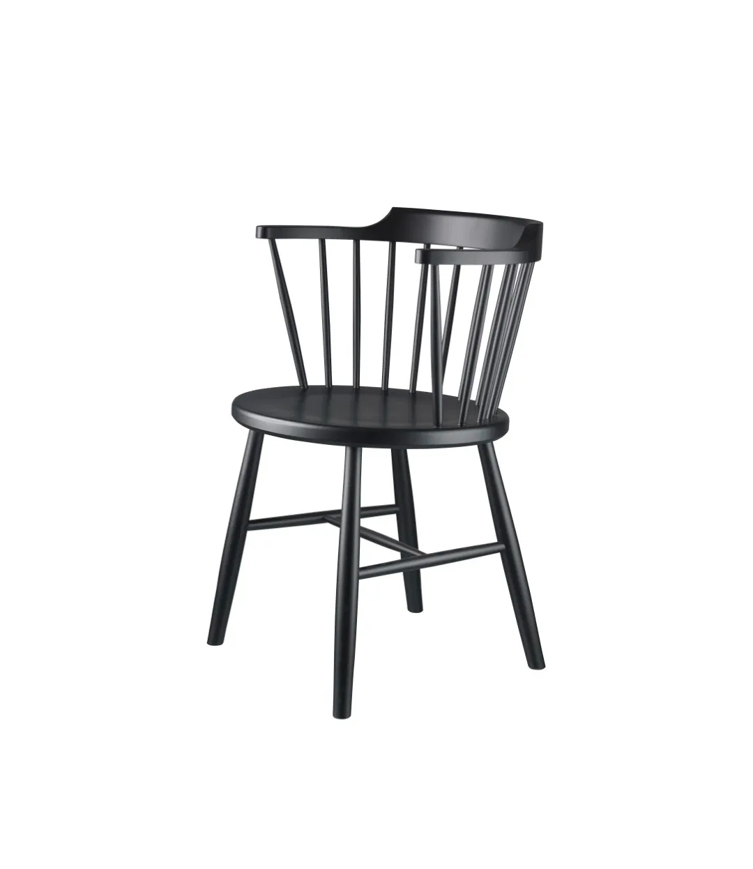 J18 chair, Beech black painted FDB Møbler