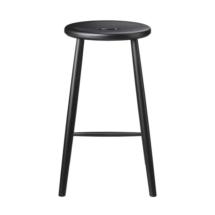 J27C Counter bar stool - Beech black painted - FDB Møbler