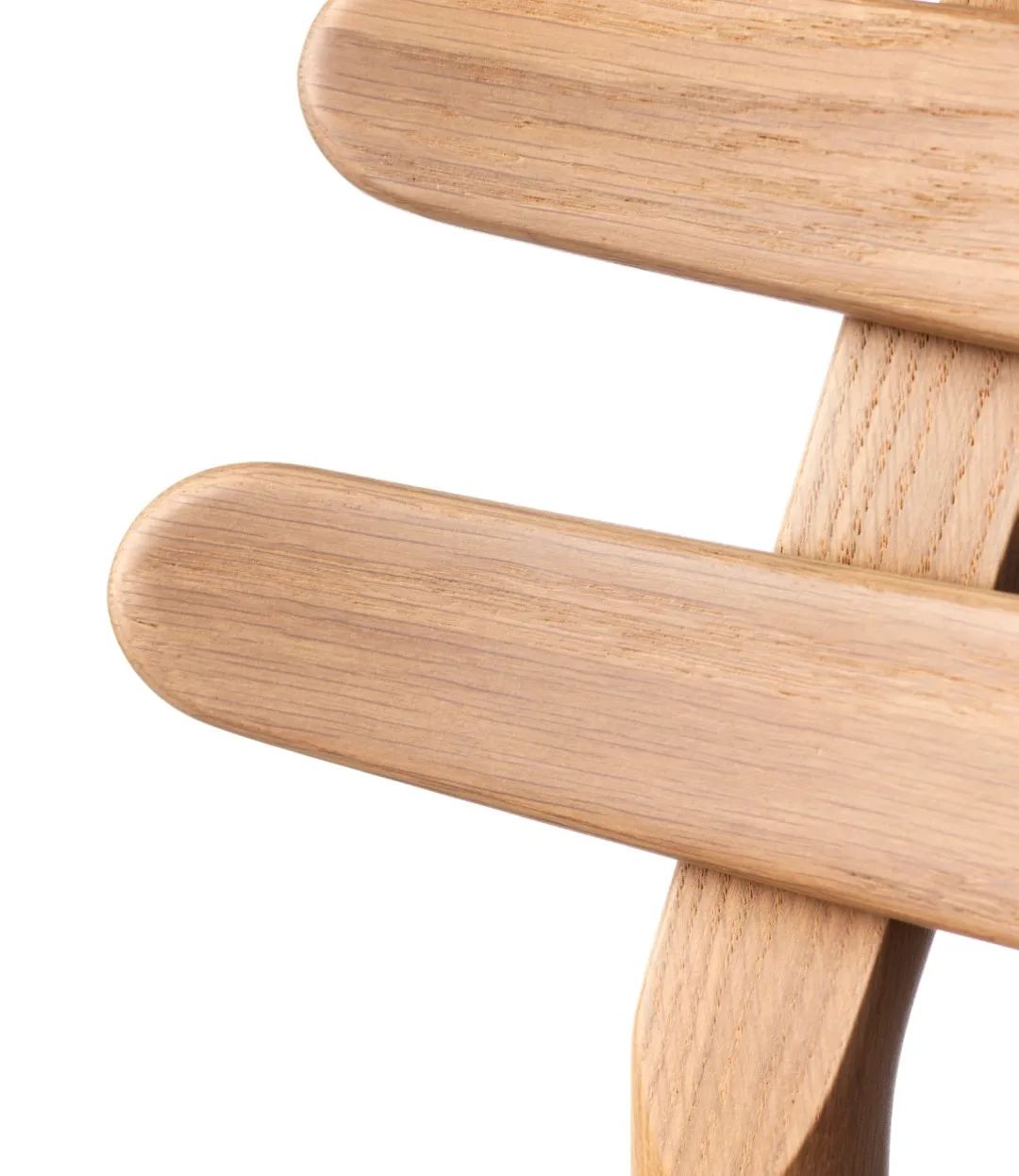 J48 chair, Oak nature lacquered-black leather FDB Møbler