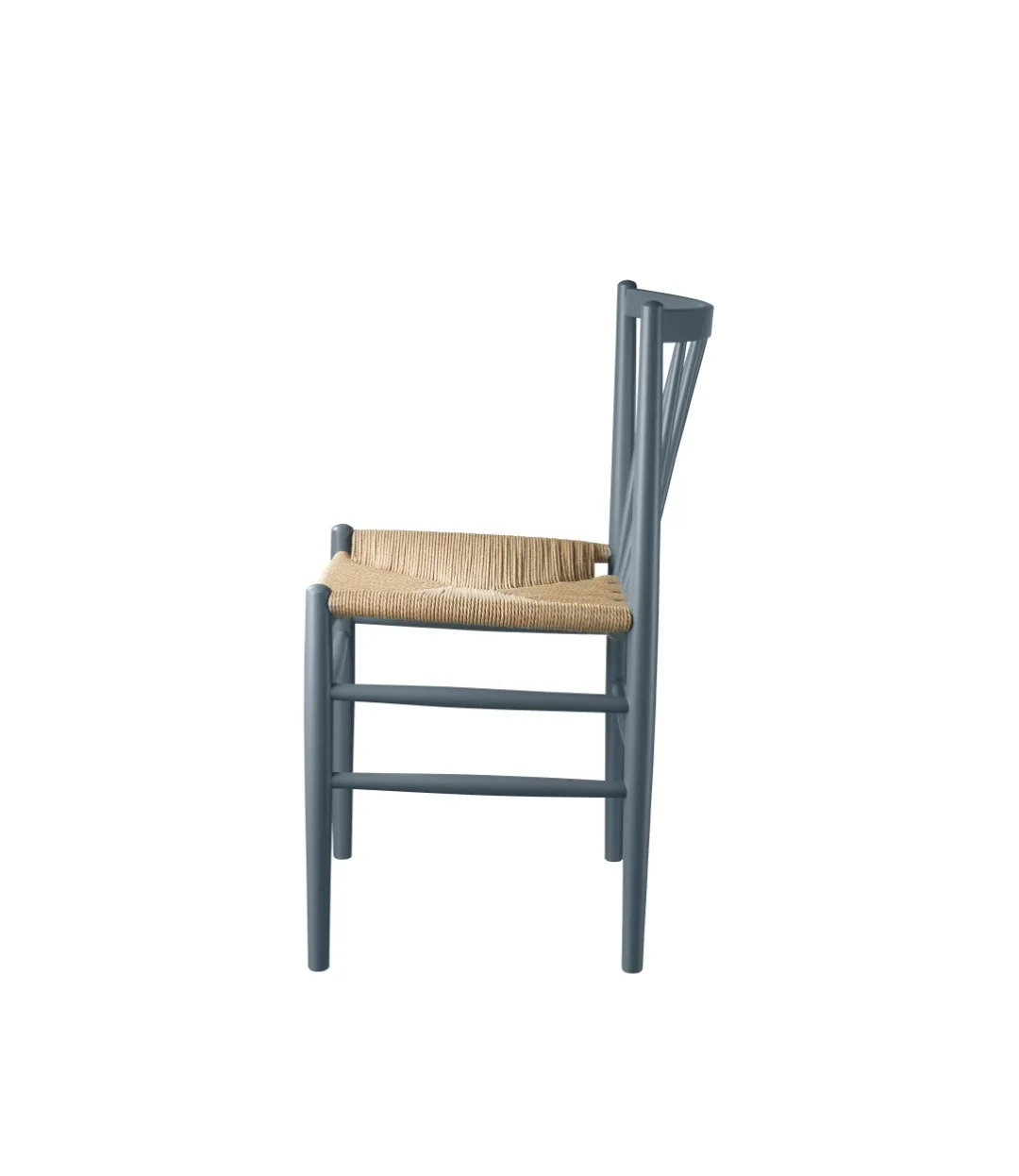 J80 chair, Beech blue grey painted-nature FDB Møbler