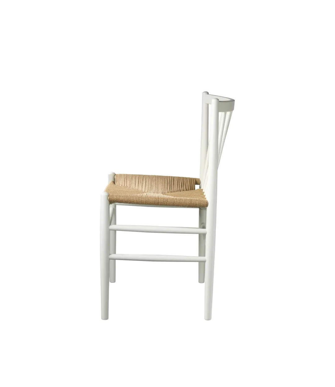 J80 chair, Beech white painted-nature FDB Møbler