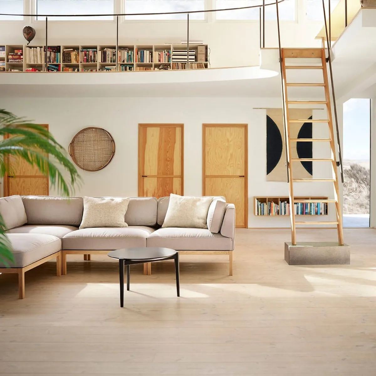 L37 7-9-13 sofa module, left-hand corner 90 cm, Stone-lacquered oak FDB Møbler