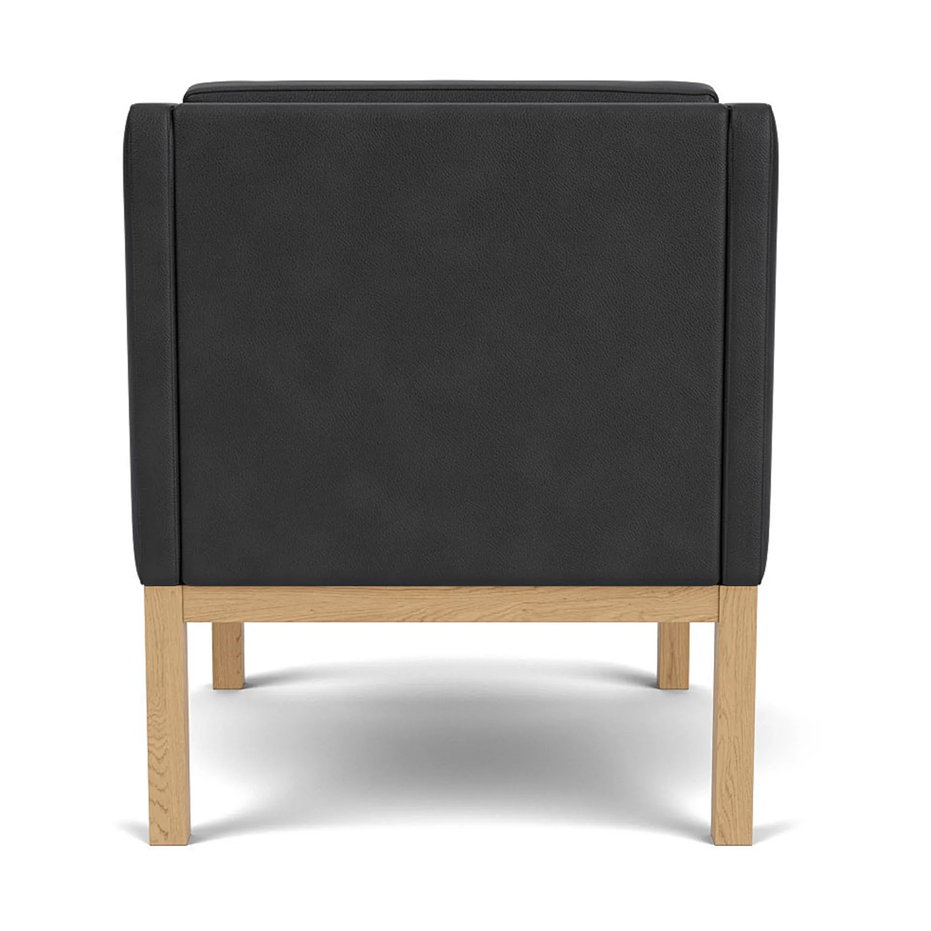 L46 MK155 armchair, Lacquered oak-leather black FDB Møbler