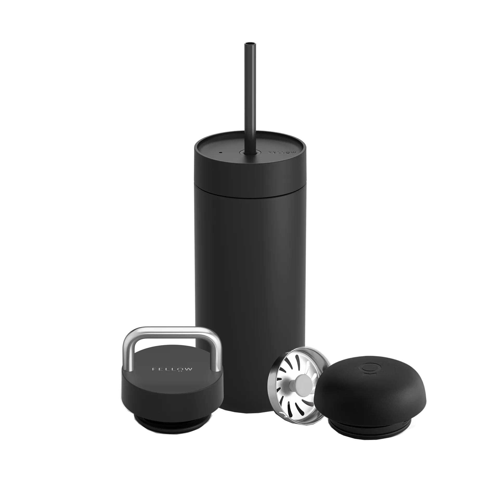 Carter Move thermos mug 3-in-1 lid set, Matte black Fellow