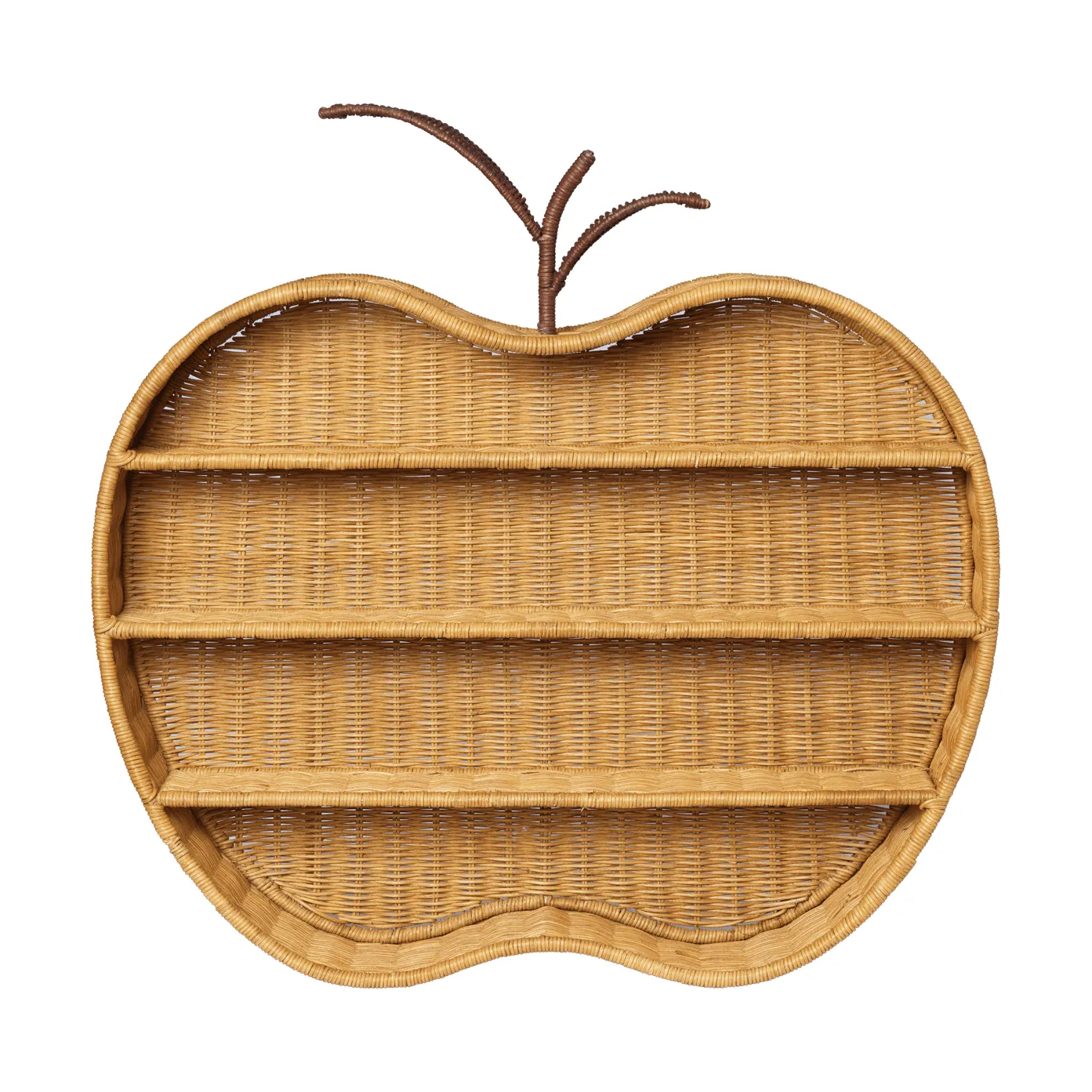 Apple braided wall shelf, Natural, 70x12.5x68 cm Ferm Living