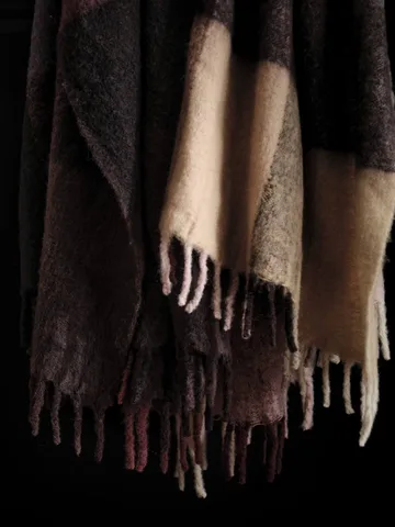 Blur mohair throw - Butter-pale rose, 130x170 cm - Ferm Living