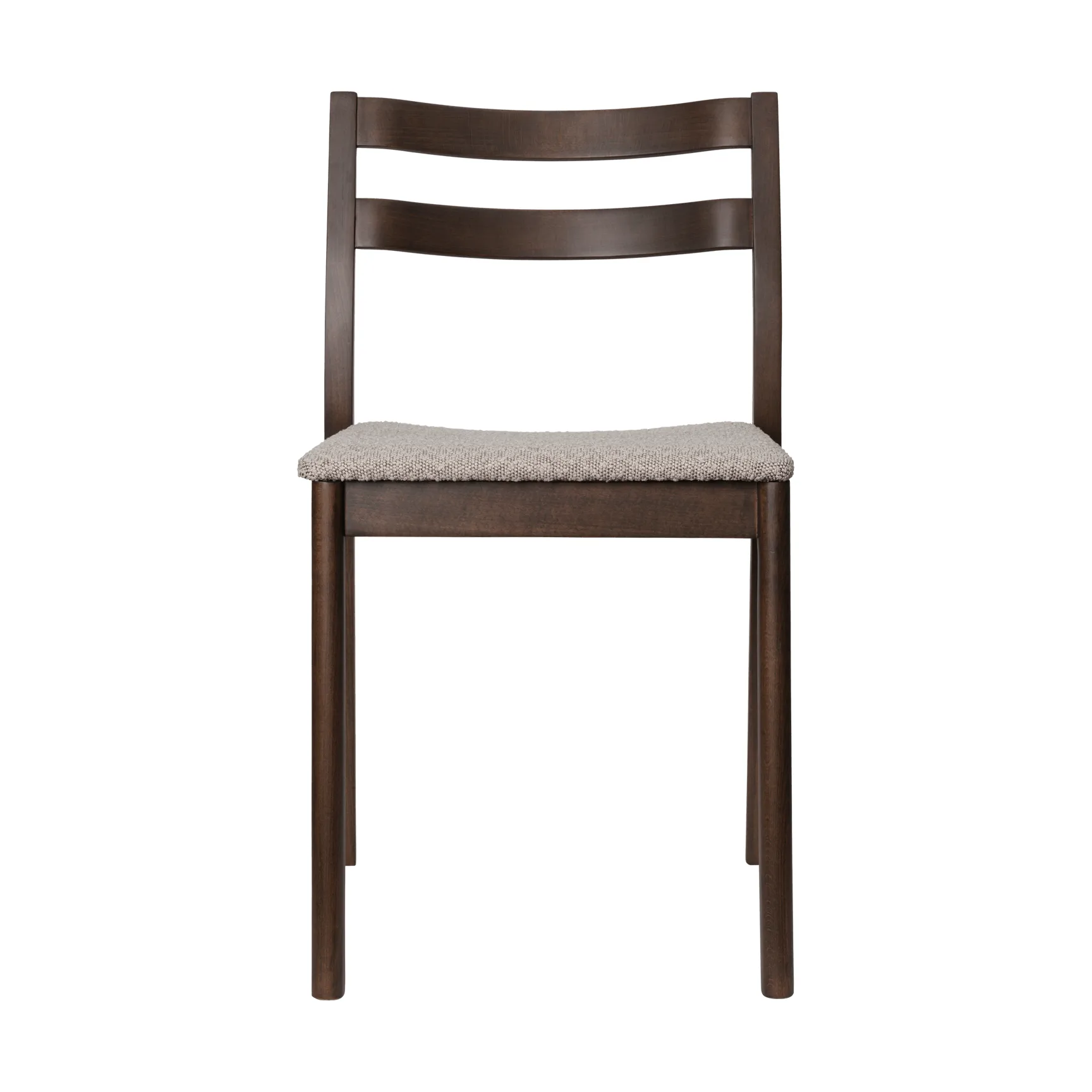 Boda chair, Upholstered seat rugged bouclé, dark stained oak-natural Ferm Living