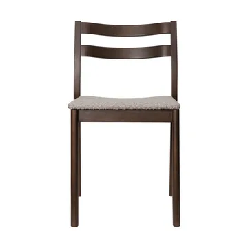 Boda chair - Upholstered seat rugged bouclé, dark stained oak-natural - Ferm Living