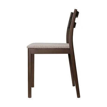 Boda chair - Upholstered seat rugged bouclé, dark stained oak-natural - Ferm Living