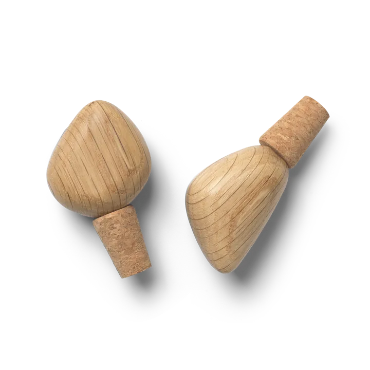 Cairn wine stopper 2-pack - Oak - Ferm Living