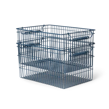 Cala stackable basket 2-pack - Dark blue - Ferm Living