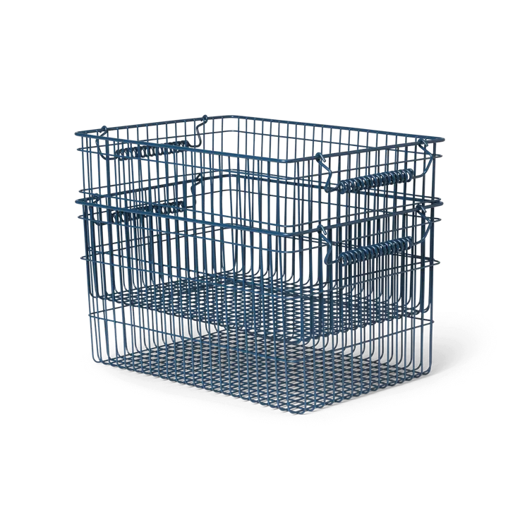 Cala stackable basket 2-pack - Dark blue - Ferm Living