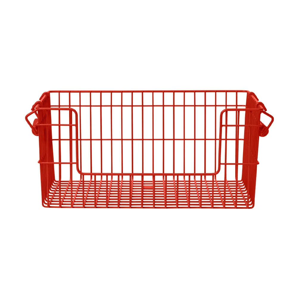 Cala stackable basket 2-pack, Poppy red, 28.7x18x13 cm Ferm Living