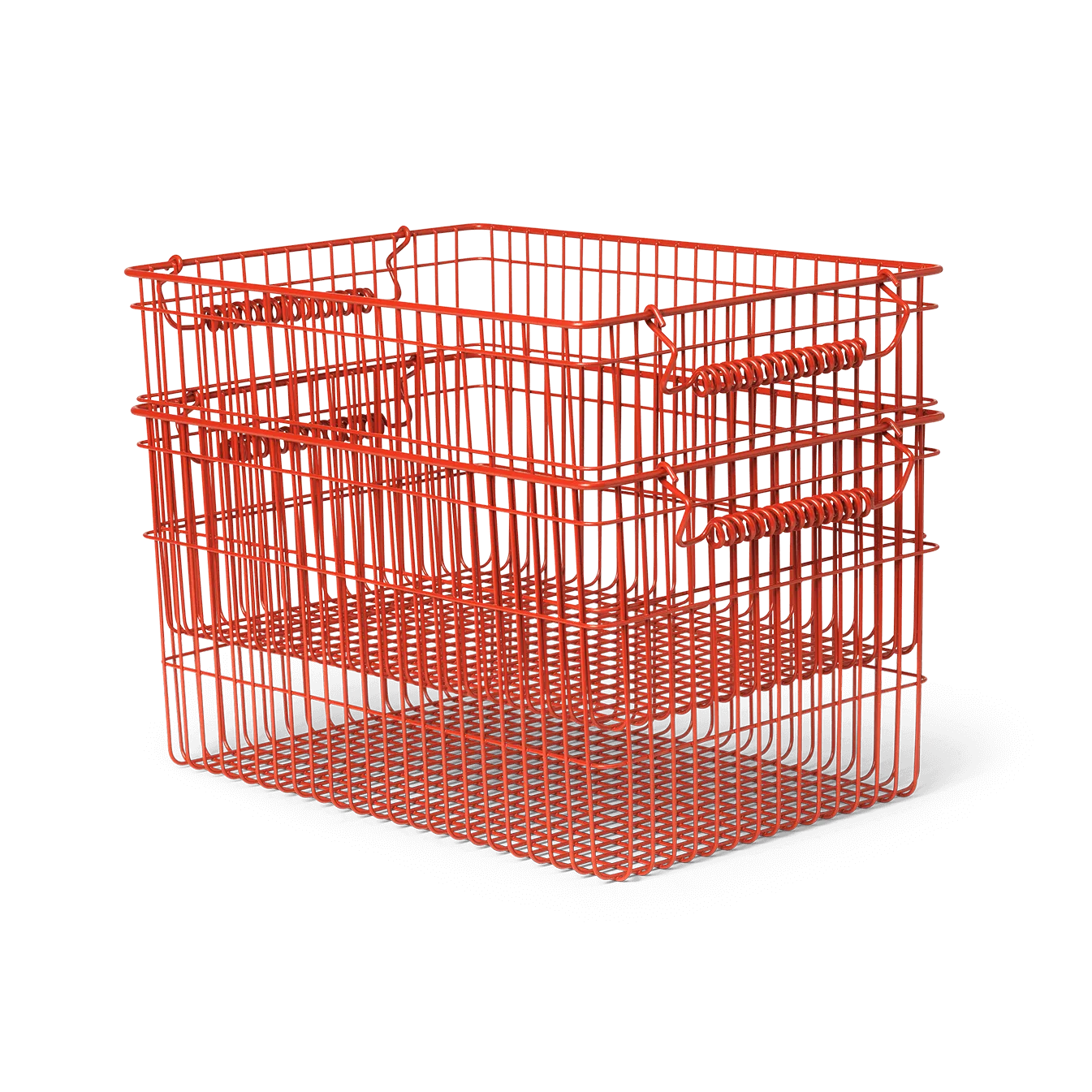 Cala stackable basket 2-pack, Poppy red Ferm Living