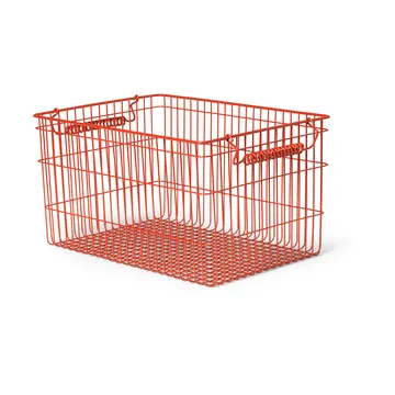Cala stackable basket 2-pack - Poppy red - Ferm Living