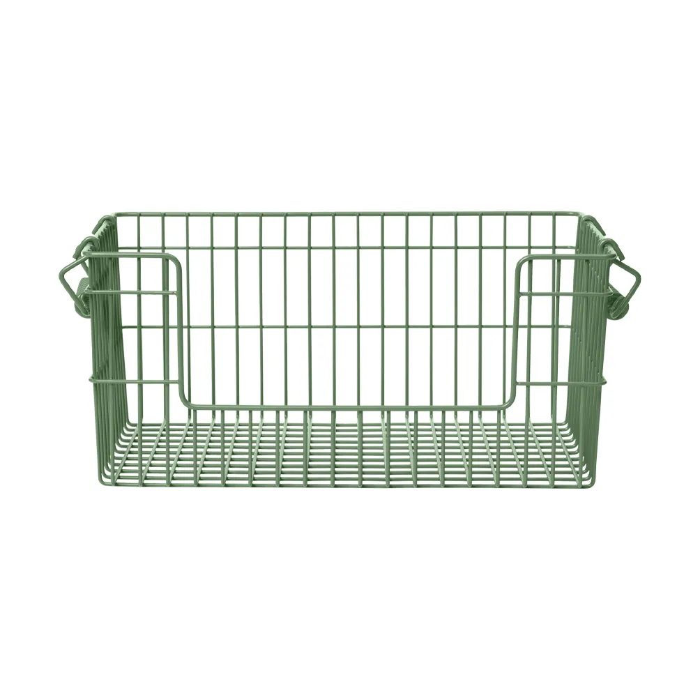 Cala stackable basket 2-pack, Verdant green, 28.7x18x13 cm Ferm Living