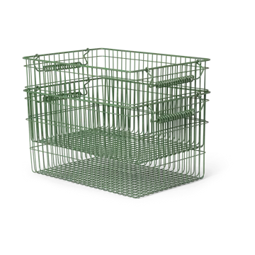 Cala stackable basket 2-pack - Verdant green - Ferm Living