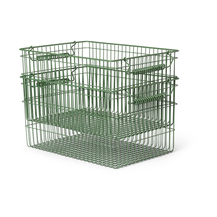 Cala stackable basket 2-pack - Verdant green - Ferm Living
