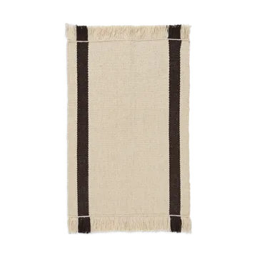 Calm kelim door mat - Off-white, Coffee, 50x70 cm - Ferm Living