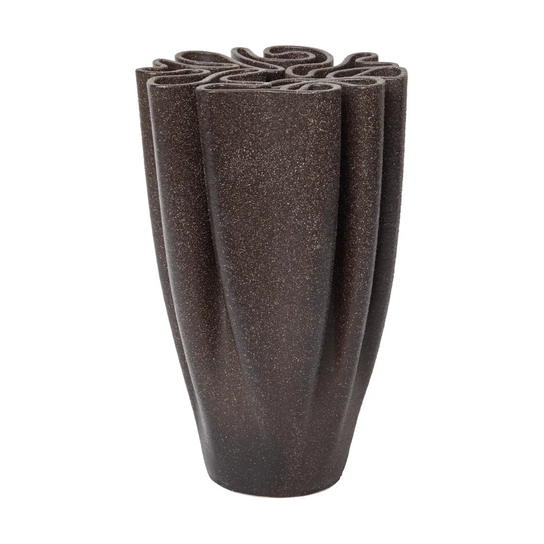 Dedali vase 25 cm, Dark brown Ferm Living