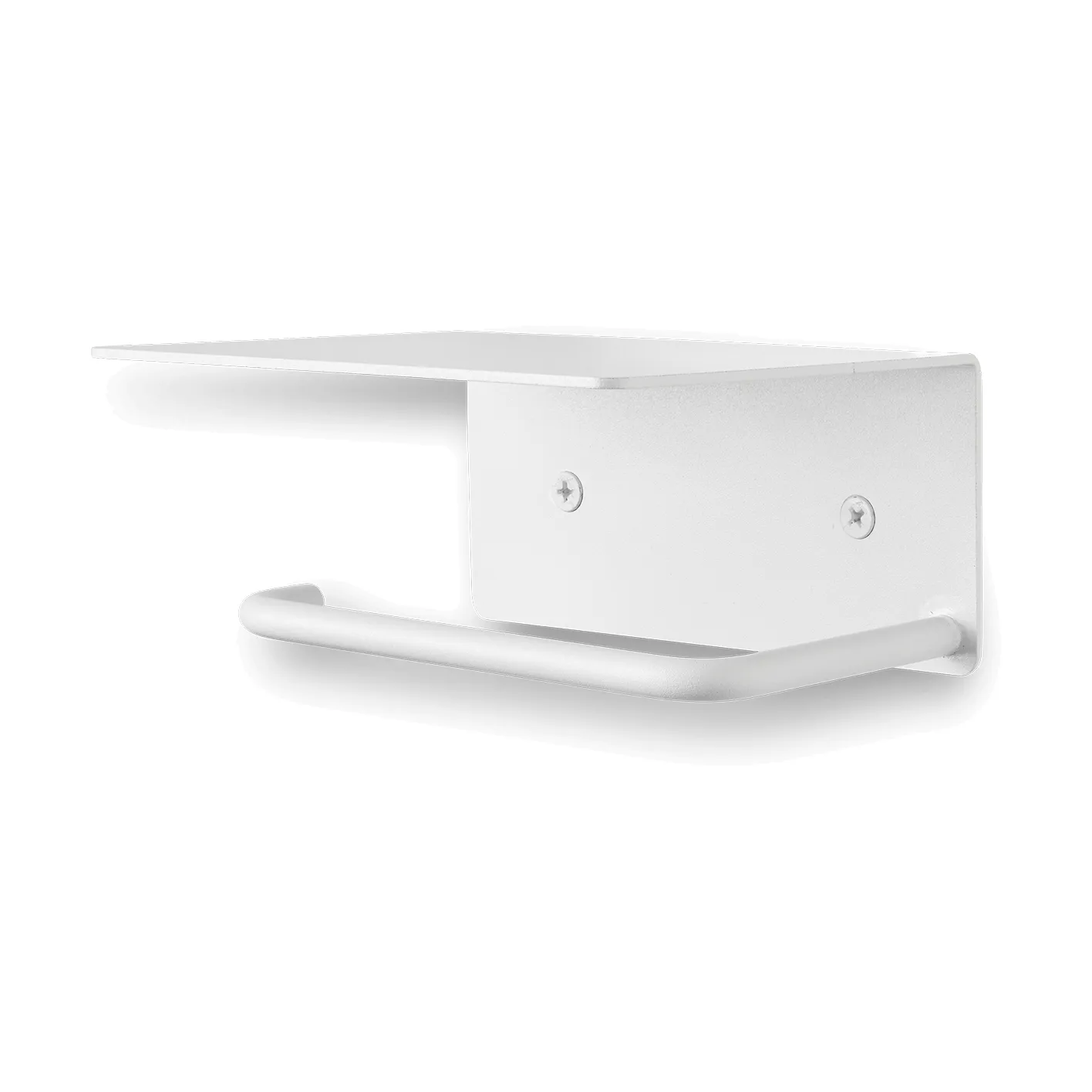 Dora toilet paper holder with shelf, White Ferm Living
