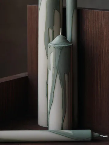 Dryp stearin candle 2-pack - Tea Green - Ferm Living