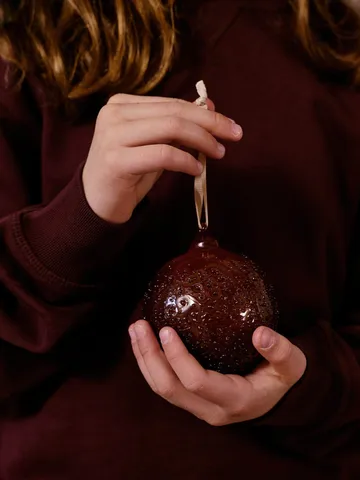 Flurry Christmas baubles 3-pack - L, Picante Red - Ferm Living