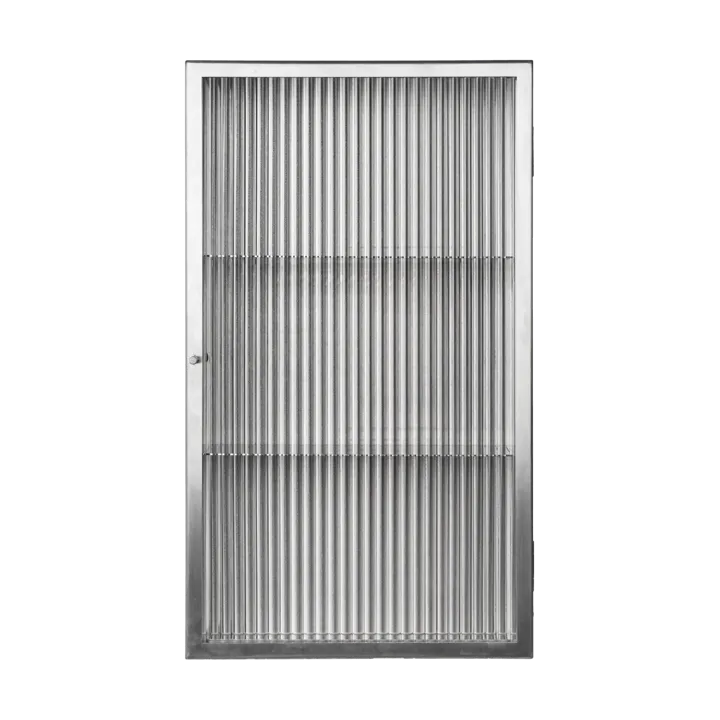 Haze wall cupboard - Reeded glass - stainless steel - Ferm Living