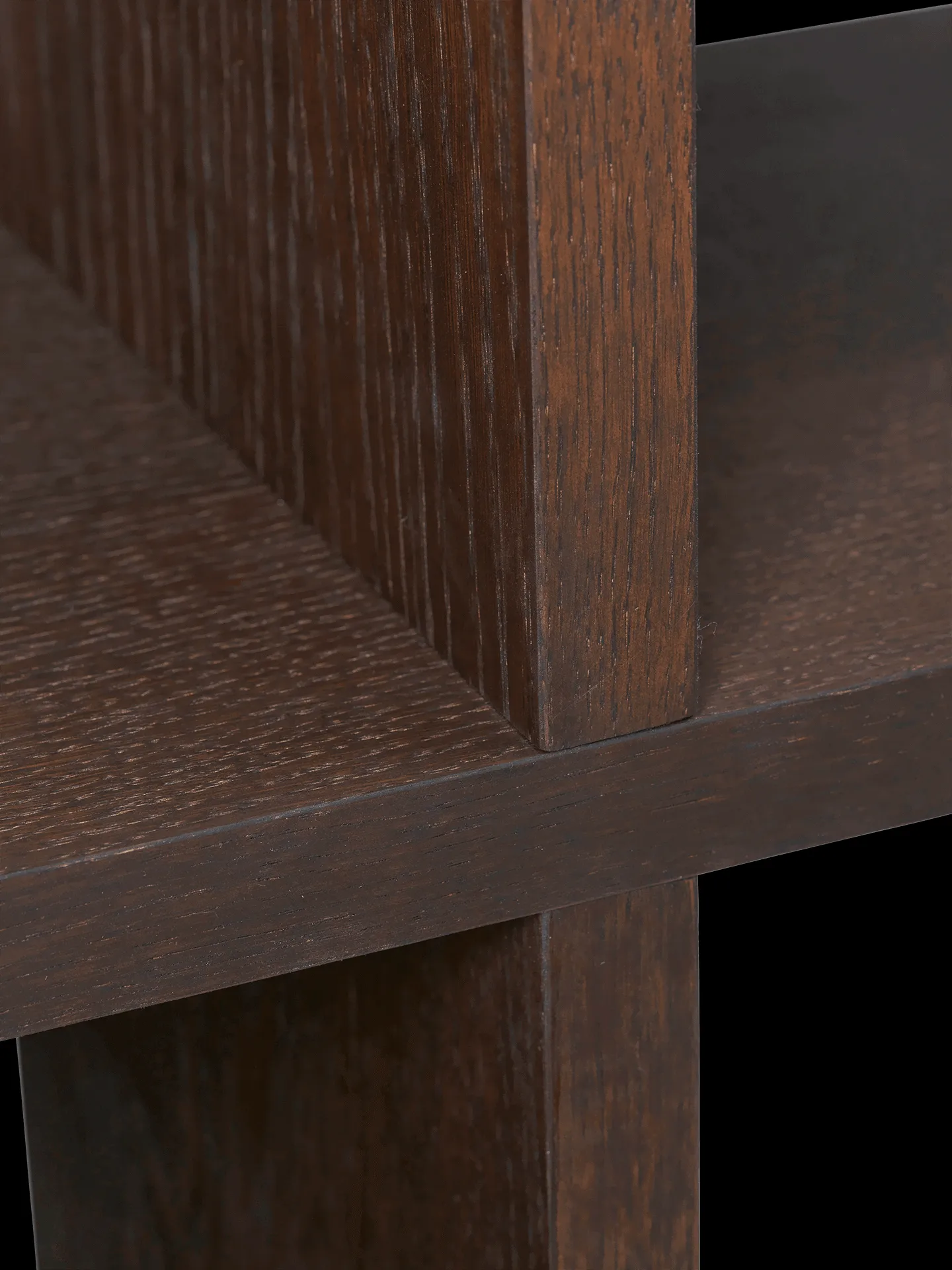 Kona bookshelf 2x2, Dark stained Ferm Living