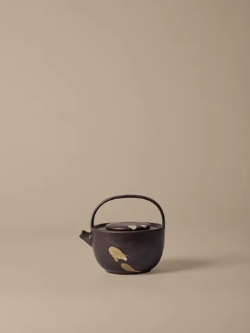 Koyo teapot 0.85 L - Dark brown-buff - Ferm Living